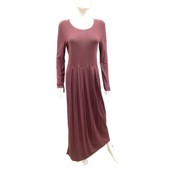 Vintage Laura Ashley Dress Women’s Size 8 Long Sleeve Long Dress Wine Color - Picture 1 of 7
